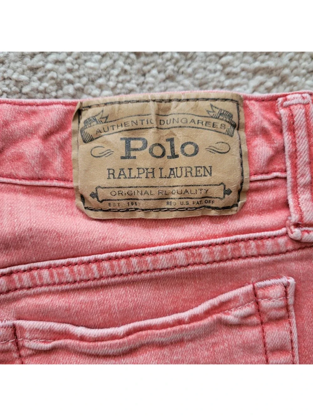 POLO Ralph Lauren Jemma Super Skinny Jeans Girls 14 Reddish Pink Stretch Denim